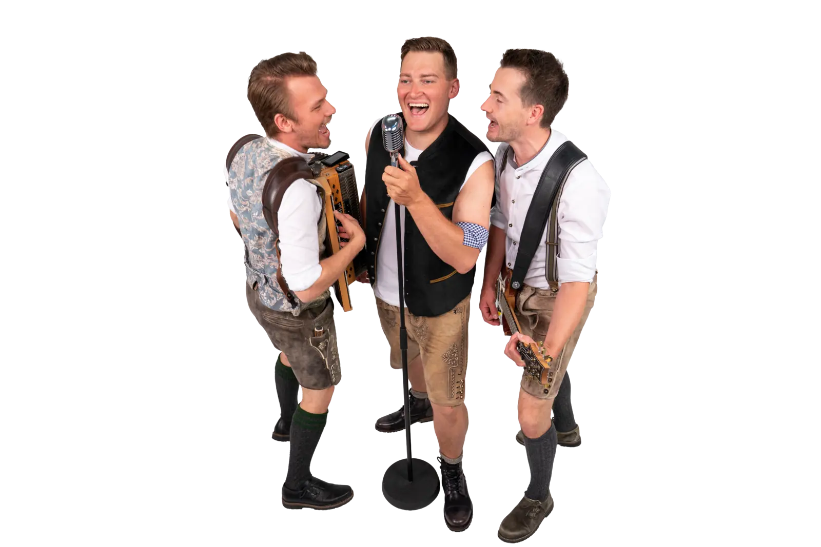 Wirtshaushelden – Partyband aus Bayern mit Mikrofon, Akkordeon und Gitarre